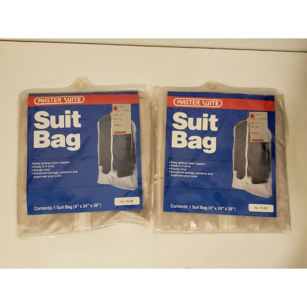 Lot Of 2 Master Suite Suit Bags Clear‎ Travel Storage Clothing